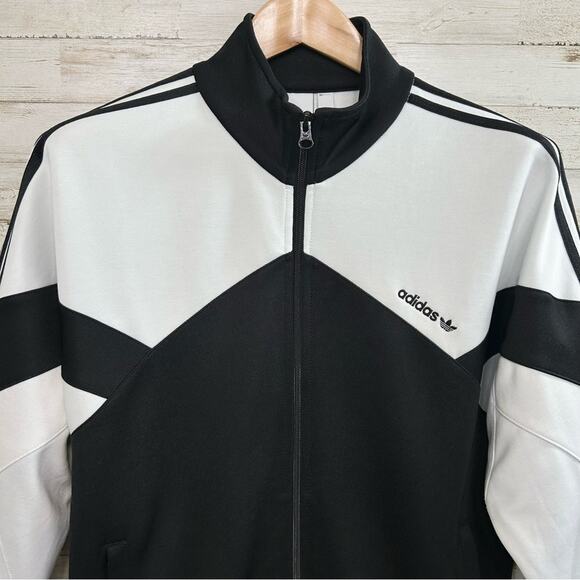 Adidas Palmeston Track Top Jacket Style DJ3460 Men's Size S Black White - Picture 4 of 16